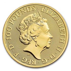 Moneda Mitos y Leyendas: Robin Hood de Oro 1 oz 2021 reverso