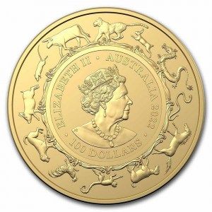 Moneda Año del Tigre RAM de Oro 1 oz 2022 reverso