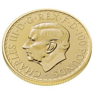 Moneda Britannia de Oro 1 oz 2024 BU perfil anverso