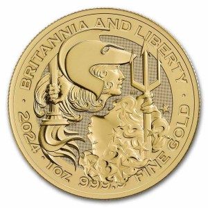 Moneda de Oro Britannia y Libertad 1 oz 2024 BU