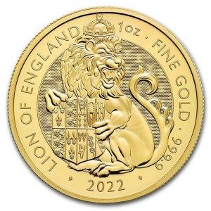 Moneda The Royal Tudor Beasts: El León de Inglaterra de Oro 1 oz 2022 BU