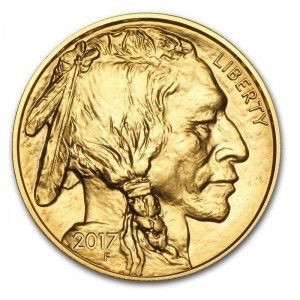 Moneda Amercian Buffalo de Oro 1 oz 2017 reverso