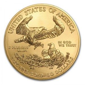 Moneda American Eagle de Oro 1 oz 2017 reverso