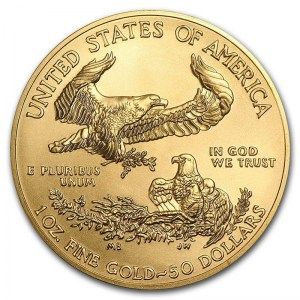 Moneda American Eagle de Oro 1 oz 2021 reverso