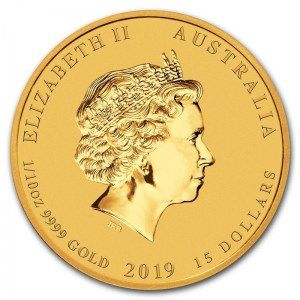 Moneda Año Lunar del Cerdo australiano de Oro 1/10 oz 2019