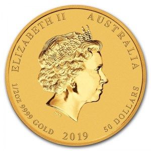 Moneda Año Lunar del Cerdo australiano de Oro 1/2 oz 2019