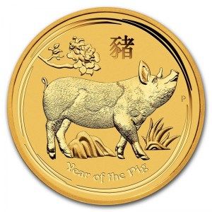 Moneda Año Lunar del Cerdo australiano de Oro 2019