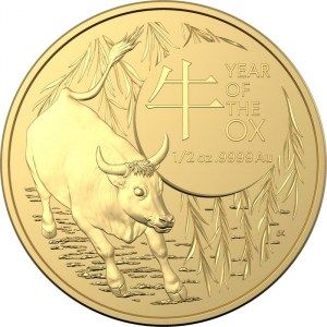 Moneda Año del Buey RAM de Oro 1/2 oz 2021