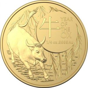 Moneda Año del Buey RAM de Oro 1/4 oz 2021