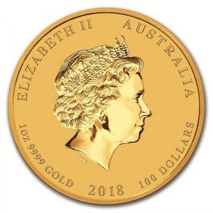 Moneda Año Lunar del Perro australiano de Oro 1 oz 2018