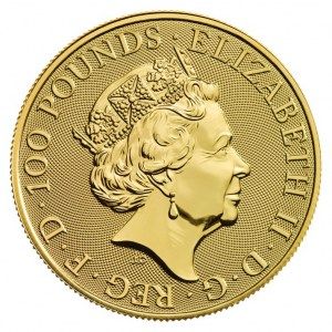 Moneda Año Lunar del Perro UK de Oro 1 oz 2018 reverso