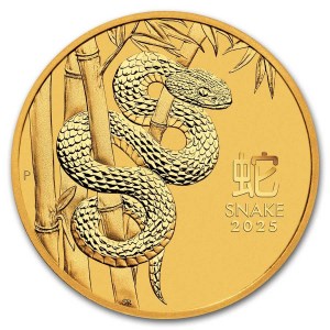 Moneda de Oro Año Lunar de la Serpiente 2025 BU