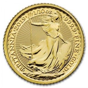 Moneda Britannia de Oro 1/10 oz 2019