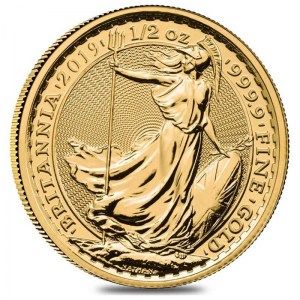 Moneda Britannia de Oro 1/2 oz 2019