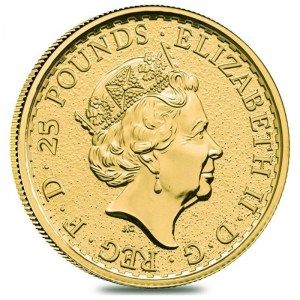 Moneda Britannia de Oro 1/4 oz 2019 reverso