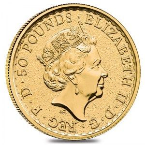 Moneda Britannia de Oro 1/2 oz 2018 reverso