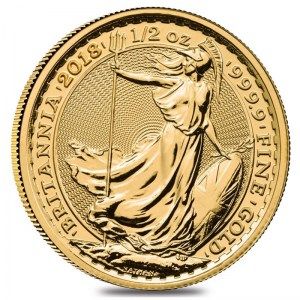 Moneda Britannia de Oro 1/2 oz 2018