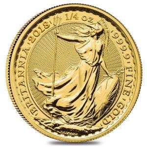 Moneda Britannia de Oro 1/4 oz 2018