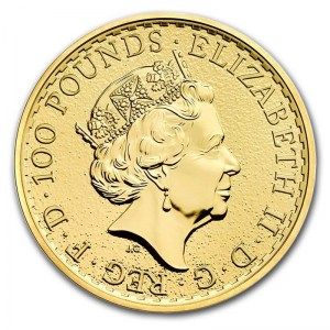 Moneda Britannia de Oro 1 oz 2017 reverso