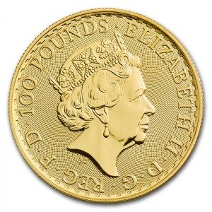 Moneda Britannia de Oro 1 oz 2018 reverso