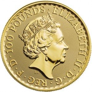 Moneda Britannia de Oro 1 oz 2019 reverso