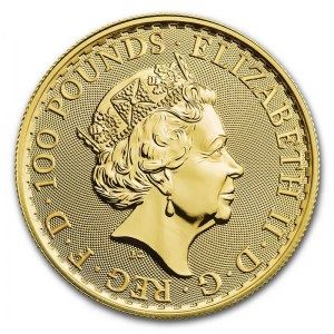 Moneda Britannia de Oro 1 oz 2021 reverso