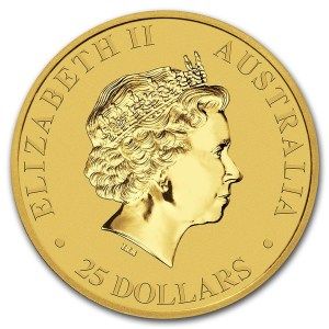 Moneda Canguro de Oro 1/4 oz 2017 reverso