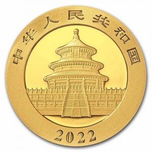 Moneda Panda de Oro 2022 reverso