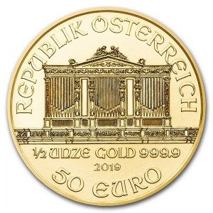 Moneda Filarmónica de Viena de Oro 1/2 oz 2019