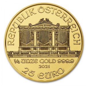 Moneda Filarmónica de Viena de Oro 1/4 oz 2021