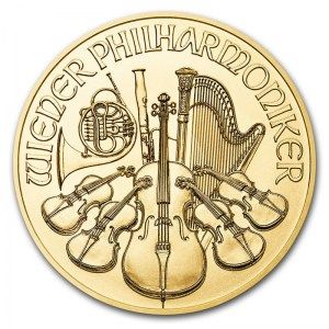 Moneda Filarmónica de Viena de Oro 1/2 oz 2018 reverso