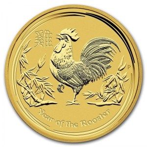 Moneda Año del Gallo de Oro 1/10 oz 2017