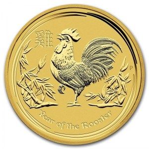 Moneda Año del Gallo de Oro 1/4 oz 2017