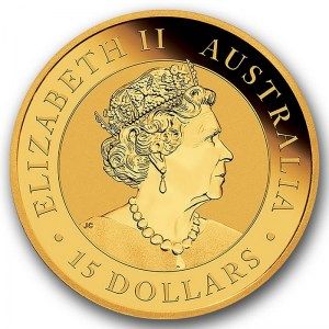 Moneda Kookaburra de Oro 1/10 oz 2021 reverso