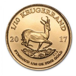 Moneda Krugerrand de Oro 1/10 oz 2017