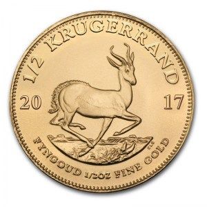 Moneda Krugerrand de Oro 1/2 oz 2017
