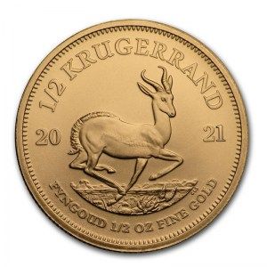 Moneda Krugerrand de Oro 1/2 oz 2021