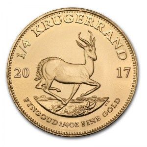 Moneda Krugerrand de Oro 1/4 oz 2017