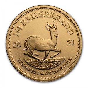 Moneda Krugerrand de Oro 1/4 oz 2021