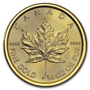 Moneda Maple Leaf de Oro 1/4 oz 2017