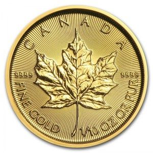Moneda Maple Leaf canadiense de Oro 1/10 oz 2018