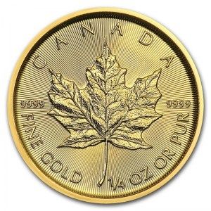 Moneda Maple Leaf canadiense de Oro 1/4 oz 2018