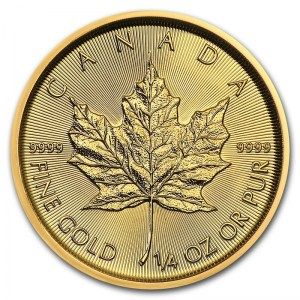 Moneda Maple Leaf canadiense de Oro 1/4 oz 2019