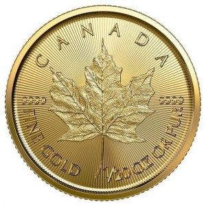 Moneda Maple Leaf de Oro 1/20 oz 2019
