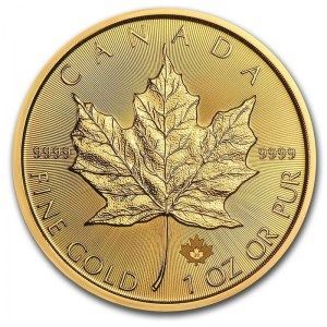 Moneda Maple Leaf canadiense de Oro 1 oz 2020