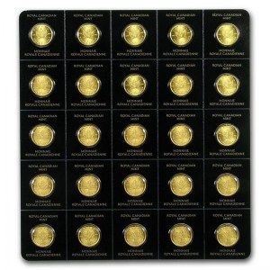 Moneda MapleGram de Oro 1g 2020  25 unidades detalle