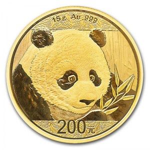 Moneda Panda de Oro 15 g 2018