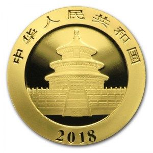 Moneda Panda de Oro 3 g 2018 reverso