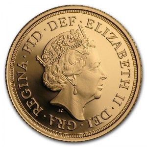 Moneda Soberano Britanico de Oro 2018 reverso