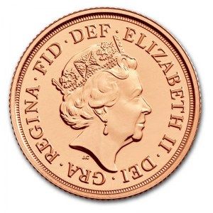 Moneda Soberano Británico de Oro 2019 reverso